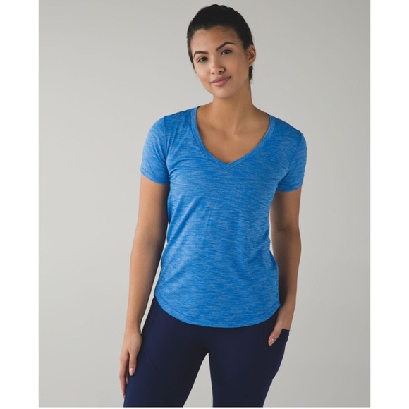 Lululemon Blue What The Sport Tee, Size 10 (approx) - Picture 1 of 9